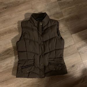Brown puffer vest